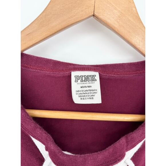 PINK by Victoria's Secret Maroon Campus Logo Tee Size M - Picture 4 of 7